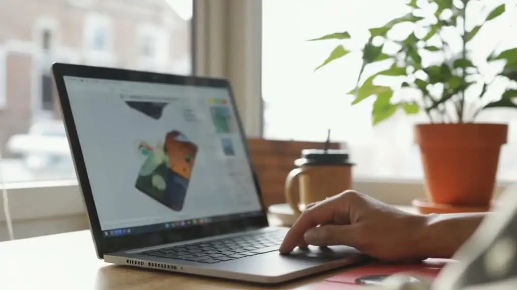 An agent's laptop showing a banking site